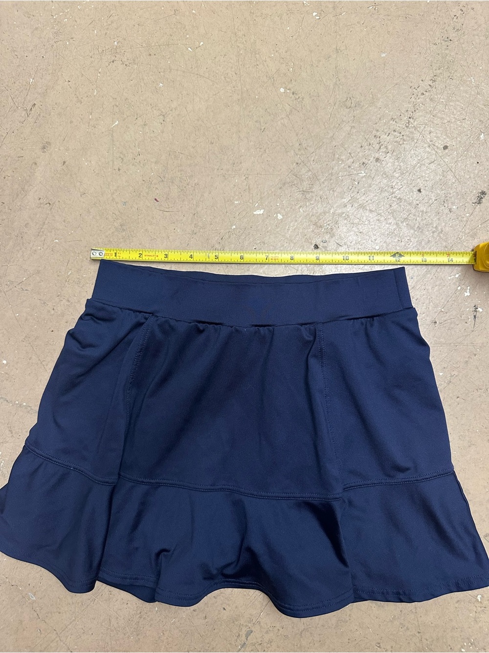 Navy Ruffled Mini Athletic Skirt - Picture 4 of 5